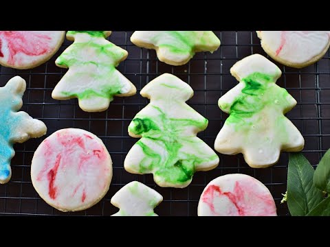 Easy Marbled Shortbread Cut-Out Cookies