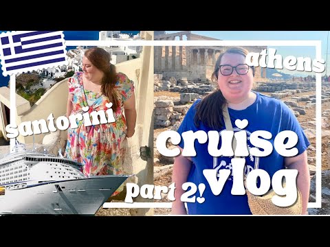 SANTORINI & ATHENS GREECE CRUISE VLOG PART 2 | Royal Caribbean explorer of the seas 2024