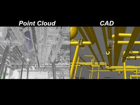 Galaxy-Eye Modeler 配管CAD作成機能(点群とCADの比較) CREATE CAD OF PIPE ELEMENTS FUNCTION