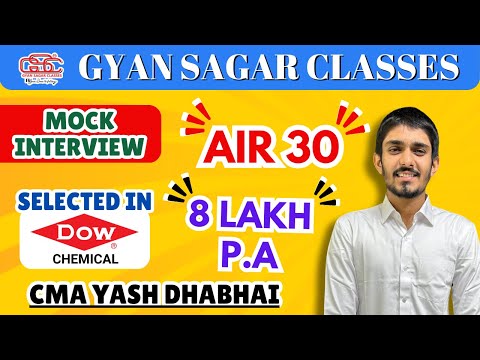 8 Lakh Package in CMA Campus Placement | CMA Yash Dhabhai | Mock Interview