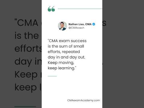 CMA exam success is the sum of small efforts, repeated day in and day out. Keep moving, keep lear...