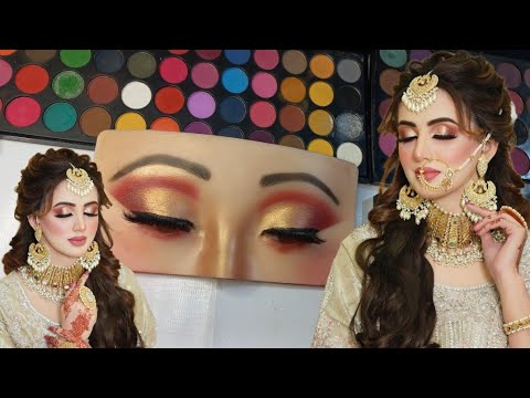 Step -by - Step INDIAN / ASIAN BRIDAL EYE MAKEUP TUTORIAL | Bridal Makeup Tutorial for Beginners |