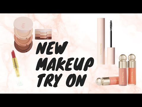 *New* Rare Beauty Liquid Blush & Perfect Strokes Mascara | Kaja Beauty Bento Bouncy Eyeshadow Try On