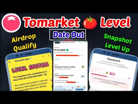 🍅Tomarketlevel up system | Tomarkettomato snapshot | Tomarket airdrop soon& withdrawal listing🍅