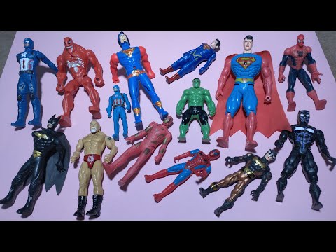 Marvel's Spider-Man series Unboxing, Superhero action dolls, glowing Spider-Man electric toy gun