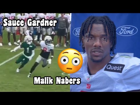 ‘ROOKIE’ Malik Nabers Vs Sauce Gardner 1v1s! 🔥😳 (WR Vs CB) 2024 Jets Vs Giants highlights