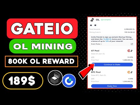 Gateio “Startup Mining” Stake to Earn: Open Loop ( OL ) 🤑 Gateio Startup Projects 4ever, GLC, BLUE💲