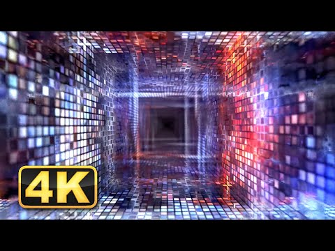 4K Abstract Fantastic Tunnels Traveling. Screensavers with Meditation Music. Relaxing Video