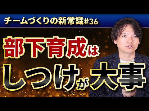 #36 部下育成は”しつけ”が大事【100日チャレンジ36本目】チームのことならチームＤ「日本中のやらされ感をなくす！」