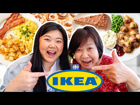 Trying ENTIRE IKEA MENU with Mom! Full Menu Taste Test & Review