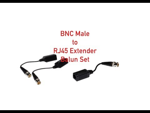 BNC Male to RJ45 Extender Balun Set P#3700