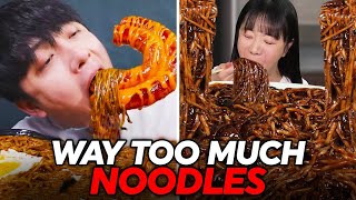 MUKBANGERS EATING TOO MUCH NOODLES (Vox2 Compilation)