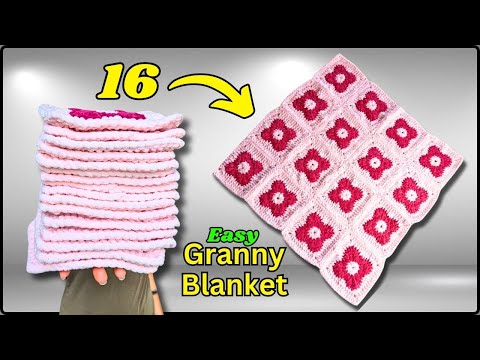 How to Crochet a Flower Granny Square Baby Blanket