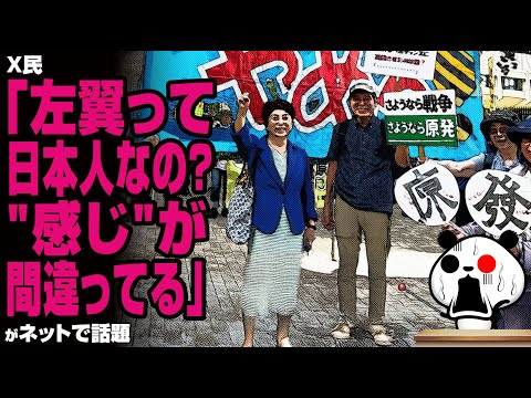 【𠩤發いらない】X民「左翼って日本人なの？"感じ"が間違ってる」が話題