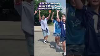 ATEEZ surprised their fans in USA 🤩 | #kpop #shorts #ateez #Wooyoung #Seonghwa