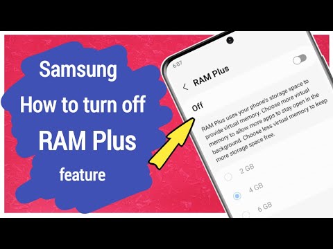 How to turn off RAM plus option in samsung phone