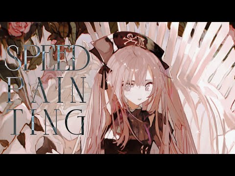 イラストメイキング - No.1585 / 250倍速 字幕解説＆レイヤー☽  speed painting