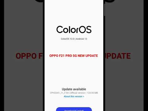 OPPO F21 PRO 5G NEW UPDATE AVAILABLE #oppof21pro5g #shorts