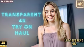 (4K) Try on haul wet vs dry transparent | try on haul 2025 | wet vs dry with holly Get ready with me