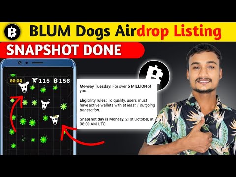 Blum dogs airdrop snapshot done | Blum dogs airdrop | Blum new update today | Blum listing date