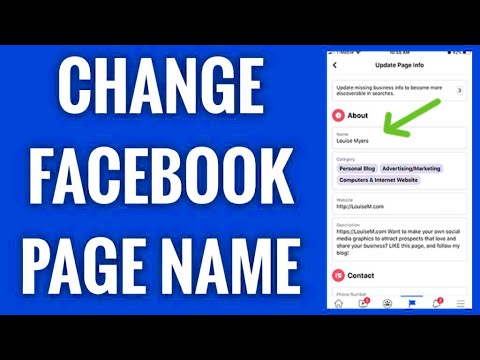 How to change Facebook Page Name Easily