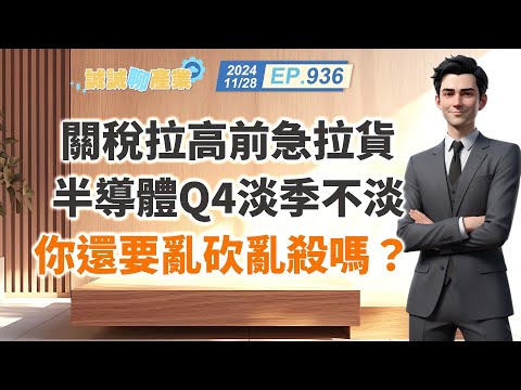 第936集｜關稅拉高前急拉貨 半導體Q4淡季不淡 你還要亂砍亂殺嗎？｜20241128｜陳建誠 分析師｜股海大丈夫