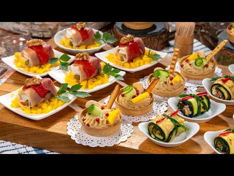 How to make a beautiful appetizer recipes. Cashew paste and shortcrust pastry