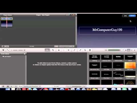 How to use iMovie to make a youtube Intro