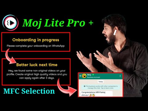 Moj lite better luck next time | Onboarding in progress | Moj lite Mfc selection and moj buddy call