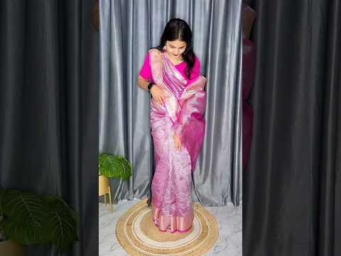 crush Silk saree draping tutorial |How to wear Silk saree | saree draping style #sareedraping #saree