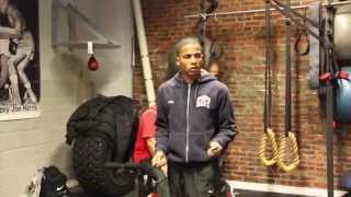 Felix Verdejo working out in Philly Joe Hand Gym