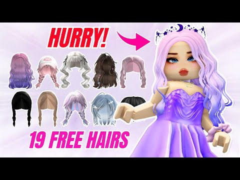 HURRY! GET 19 NEW FREE HAIR ITEMS 😲💥 (ROBLOX)