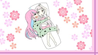 [Eng sub]Aqua and Shion's sleepover. Shion being used as a hug pillow...And Mea's sleeping patterns.