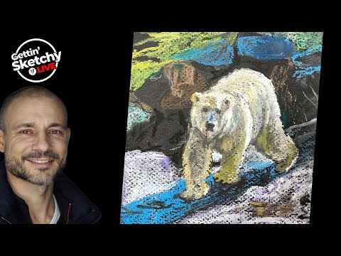 Live Drawing Exercise - Polar Bear with Pastels