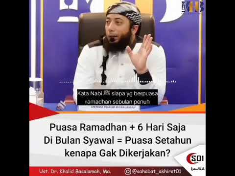 Keutamaan Menambah 6 Hari Puasa di Bulan Syawal - Ustadz Khalid Basalamah