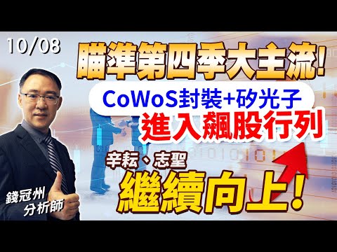 2024/10/08  瞄準第四季大主流! CoWoS封裝 + 矽光子進入飆股行列，辛耘、志聖繼續向上!  錢冠州分析師