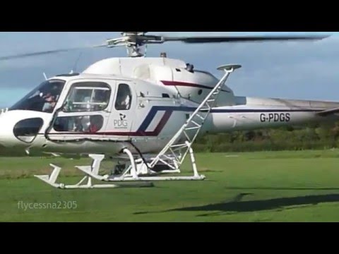 G-PDGS Helicopter departing Barton - Sep 14th 2013