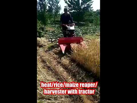 Moissonneuse/moissonneuse de blé/riz/maïs avec tracteur