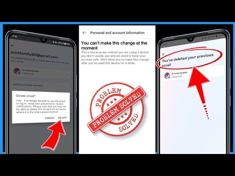 Fix Facebook Email Remove problem You Can't make this change at the Moment 2024