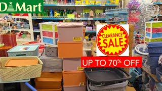 Dmart offers clearance sale 80%off, new variety, useful kitchenware, household & storage organisers