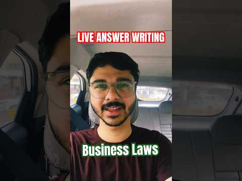 LIVE Answer Writing Business Laws #cafoundation #businesslaws #answerwriting