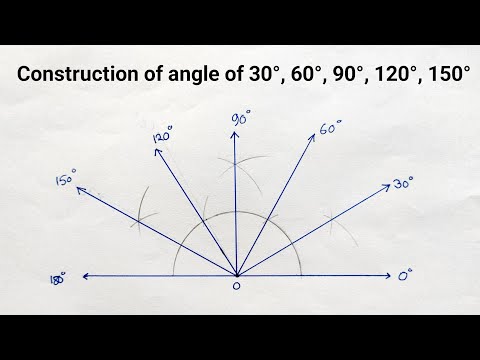 Geometric angle making idea | Constructing of Angle easy method | How to draw angle with compass