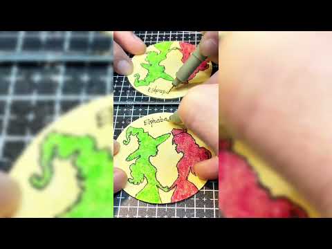 How to draw Elphaba & Glinda from Wicked step by step with sponge paper #wicked #spongepaper #diy