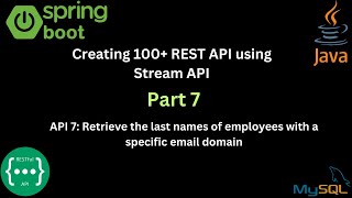 [PART 7] Creating 100+ REST API using Stream API| Retrieve Last Name with a specific email domain