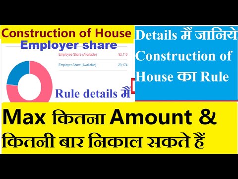 Construction of house  advance para pf withdrawal rules Employee Share & Employer Share details