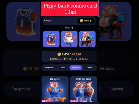 PIGGY BANK 1 JANUARY COMBO CARD