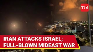 IRAN ATTACKS ISRAEL | 100s Of Ballistic Missiles Strike Tel Aviv, Other Israeli Territories | Watch