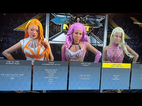 WWE 2K22 - AWA wrestling: Faye vs Stephanie grace parker vs Gemma