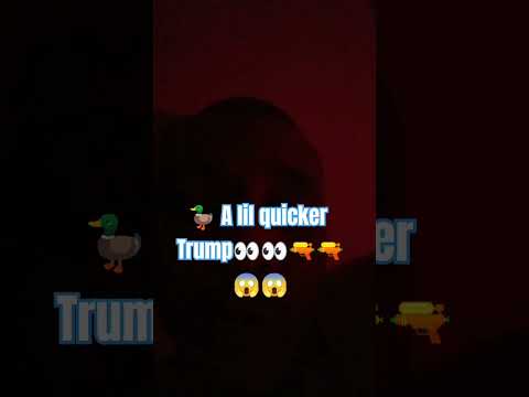 🦆  A little quicker Trump. #closecall #trump Watch until the end. 😱😱😱😱😱😱 #tv #duck #lol