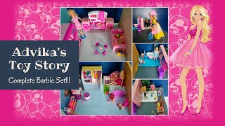 Advika's Toy Story | Complete Barbie Set | DIY Barbie's Bedroom Set | Barbie Kitchen Set